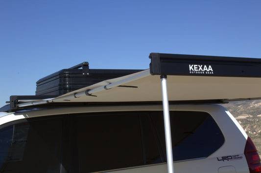Kexaa Outdoor Gear Retractable 6.5' x 8' Aluminum Awning